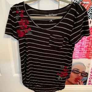 hollister must have collection striped t-shirt